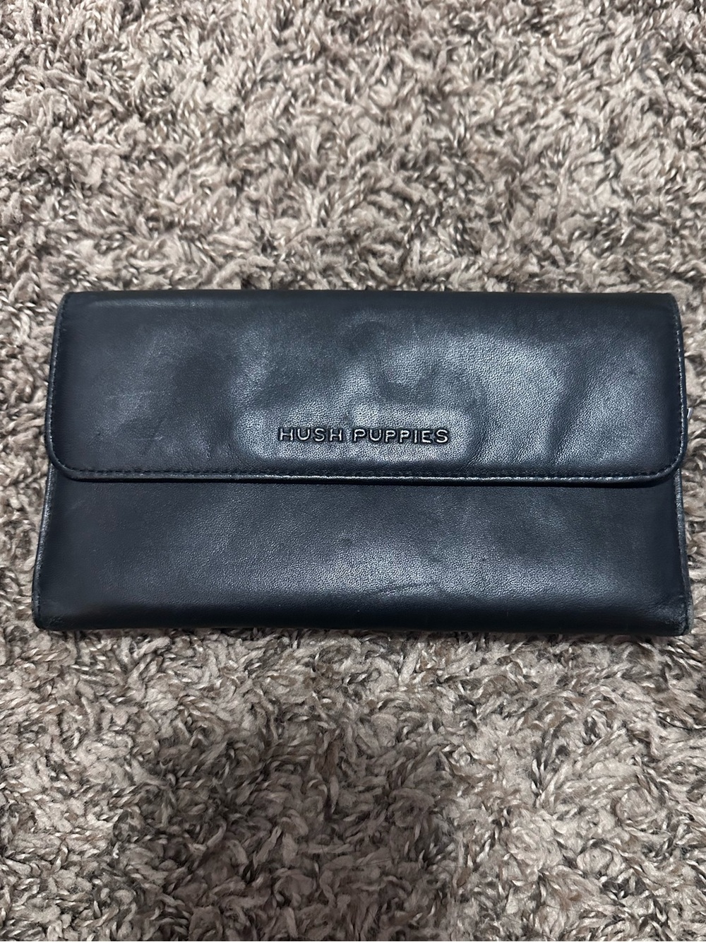 Hush puppies black leather wallet